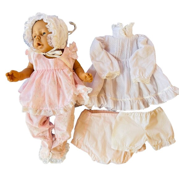 Anatomically Correct Jesmar Newborn Baby Doll Girl Made In Spain Two Outfits - Picture 1 of 16